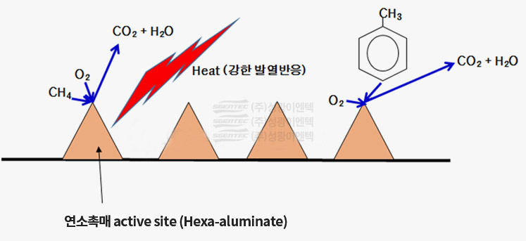 연소촉매 반응의 메커니즘